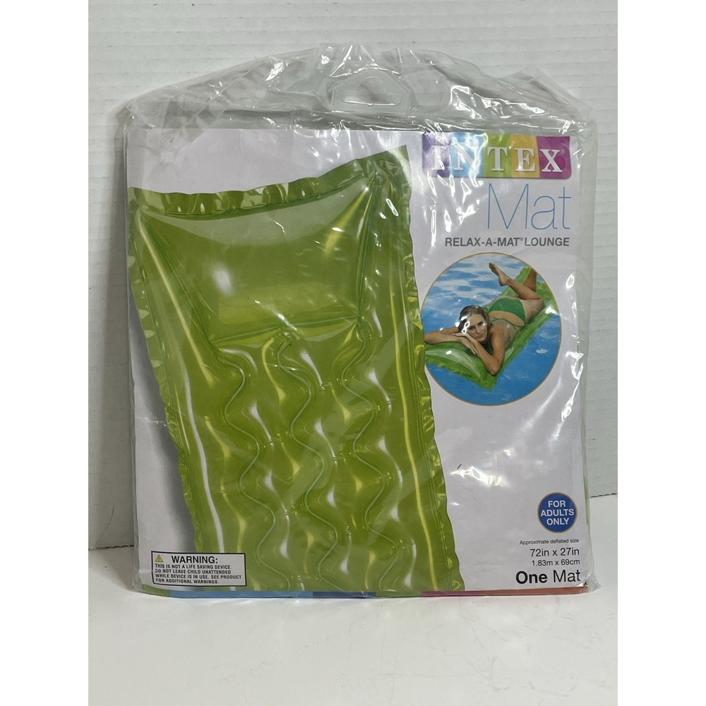 Intex Relax-A-Mat Inflatable Pool Float Green 72in x 27in